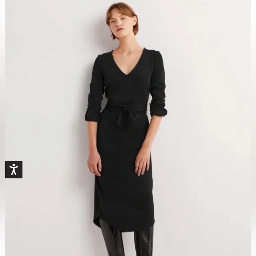 Boden Classic Black Midi Dress